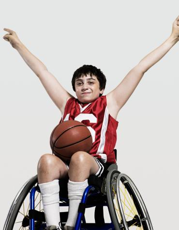 youth athlete in wheelchair