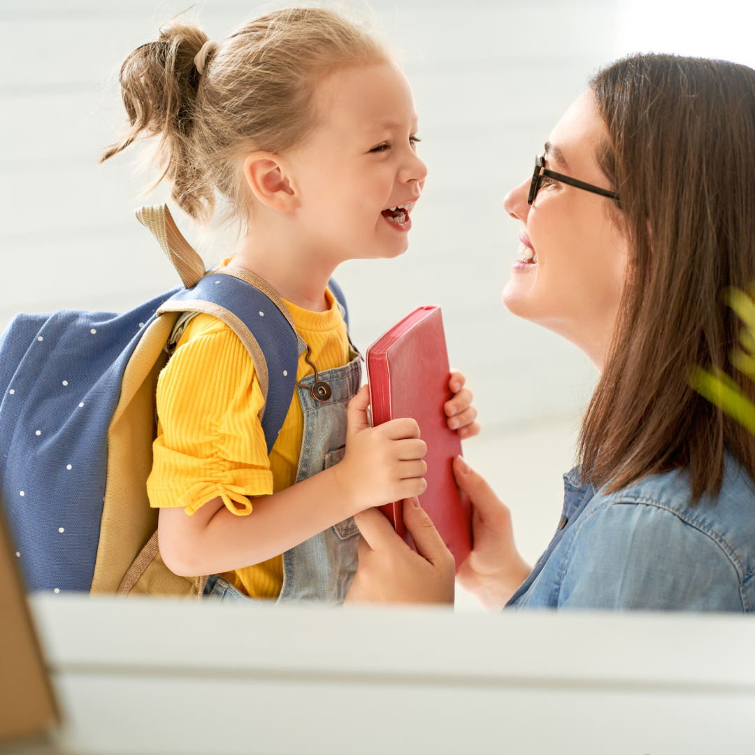 Little girl ready to go to school