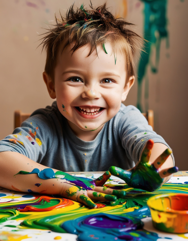 Boy painting