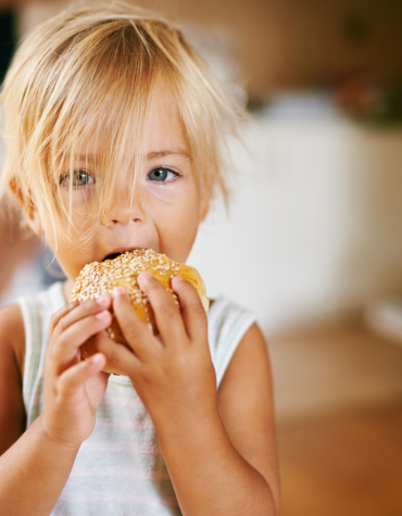 child eating something